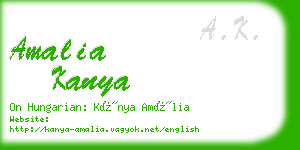 amalia kanya business card